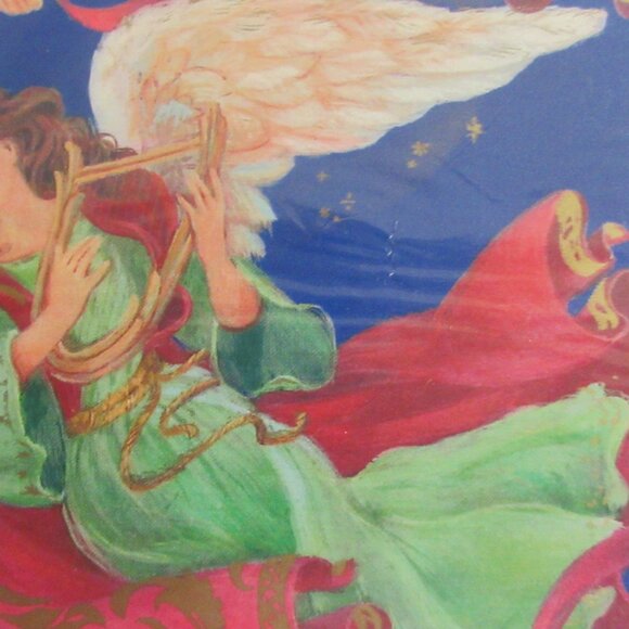 Ambassador Hallmark Christmas Holiday Gift Wrap Vintage Musical Angels NEW - Picture 3 of 6